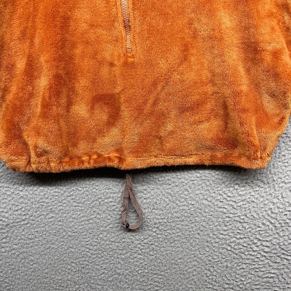 Urban Outfitters Women Sweater Orange Crop Fleece Mock Neck 1/2 Zip Boho Size M - Picture 4 of 11